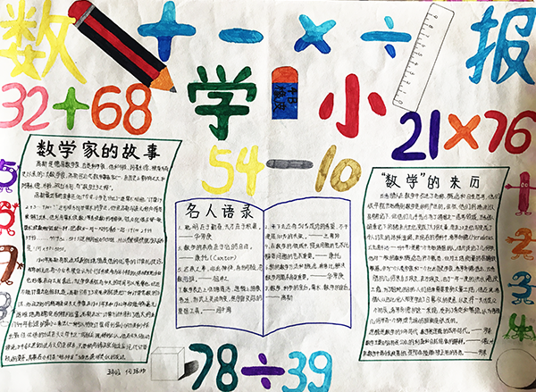 数学手抄报 部分优秀作品【浙江金华育才小学】(图5)